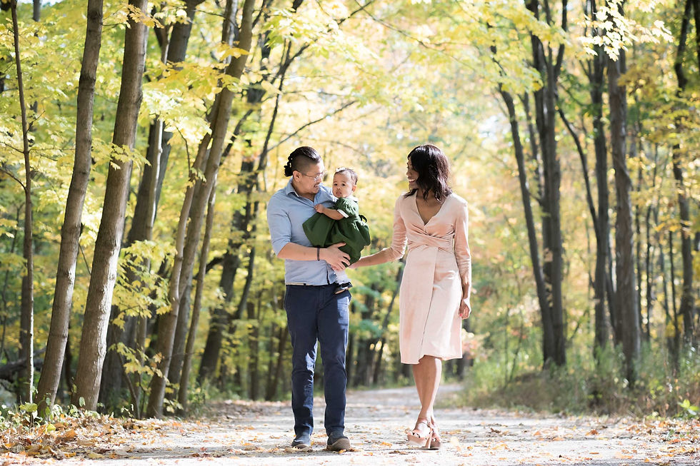Experience the warmth of fall as you glance through these heartwarming family portraits taken at Lake Wilcox Park and Milne Dam Conservation Park. A joyous family moment, the first image captures a tender exchange between parents and their child, with the serene backdrop of autumn leaves. In the second image, the family's radiant smiles perfectly complement the golden hues of the season. Dive into such memorable captures with Gugwa's Luxury Portrait Photography.