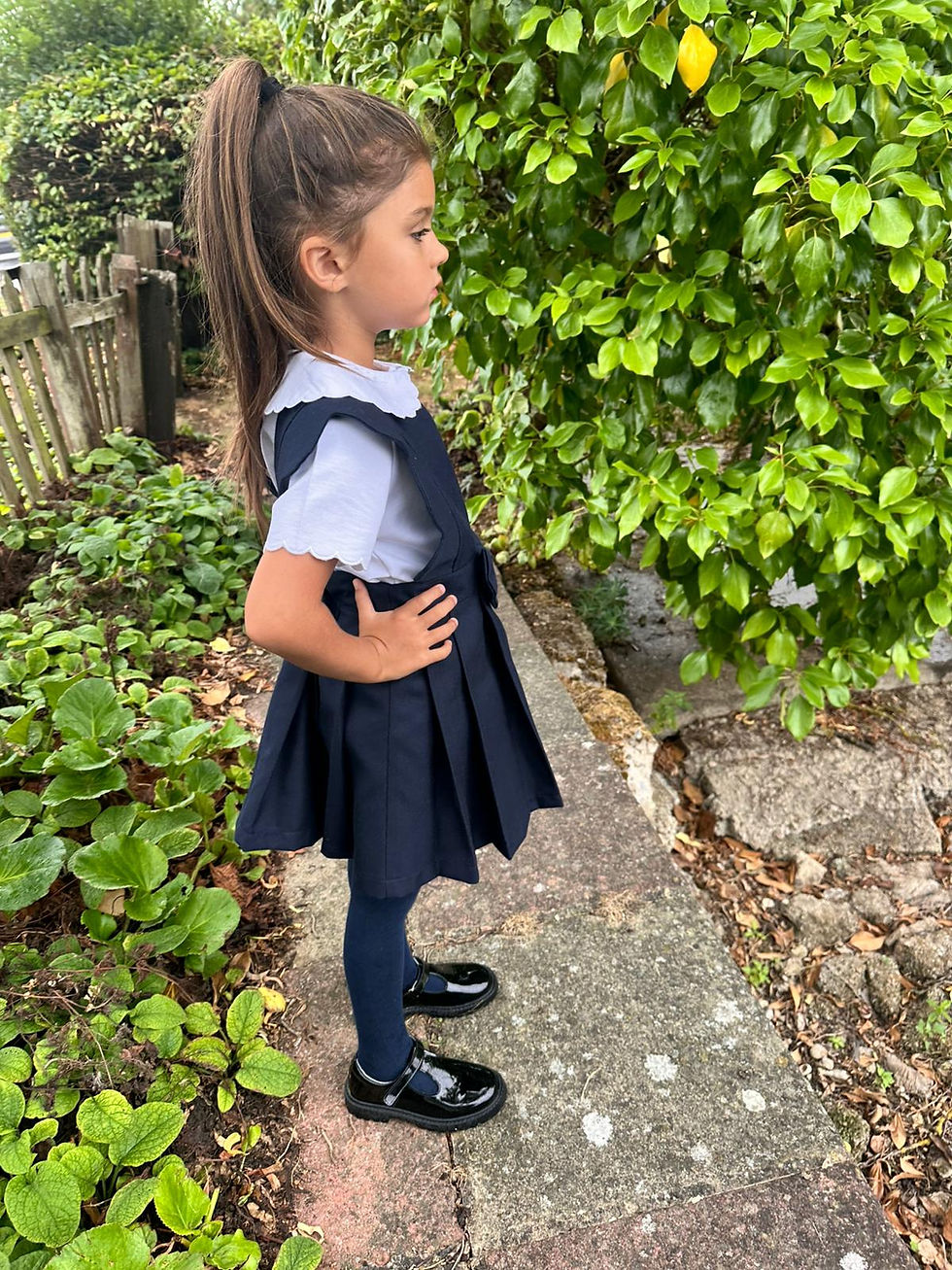 Thumbnail: Love & Learn Navy Scallop Pinafore