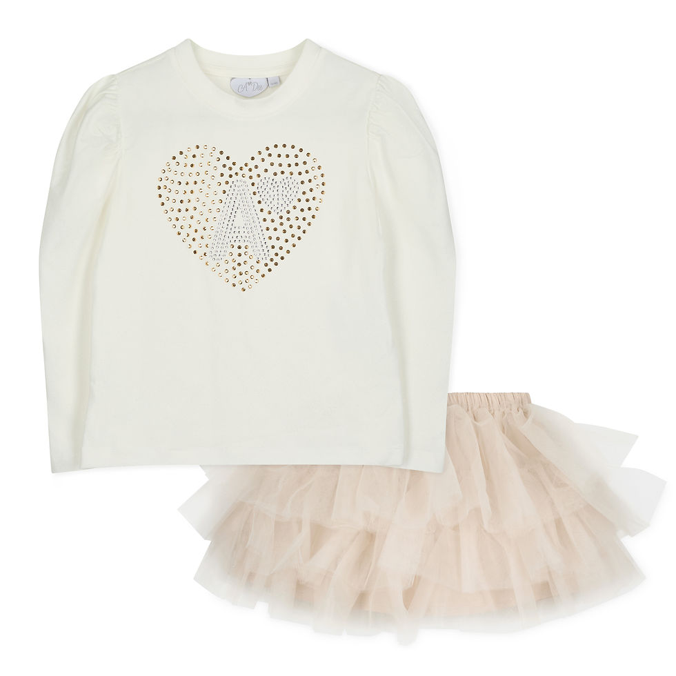 Thumbnail: ADee Beige Tulle Set Blair