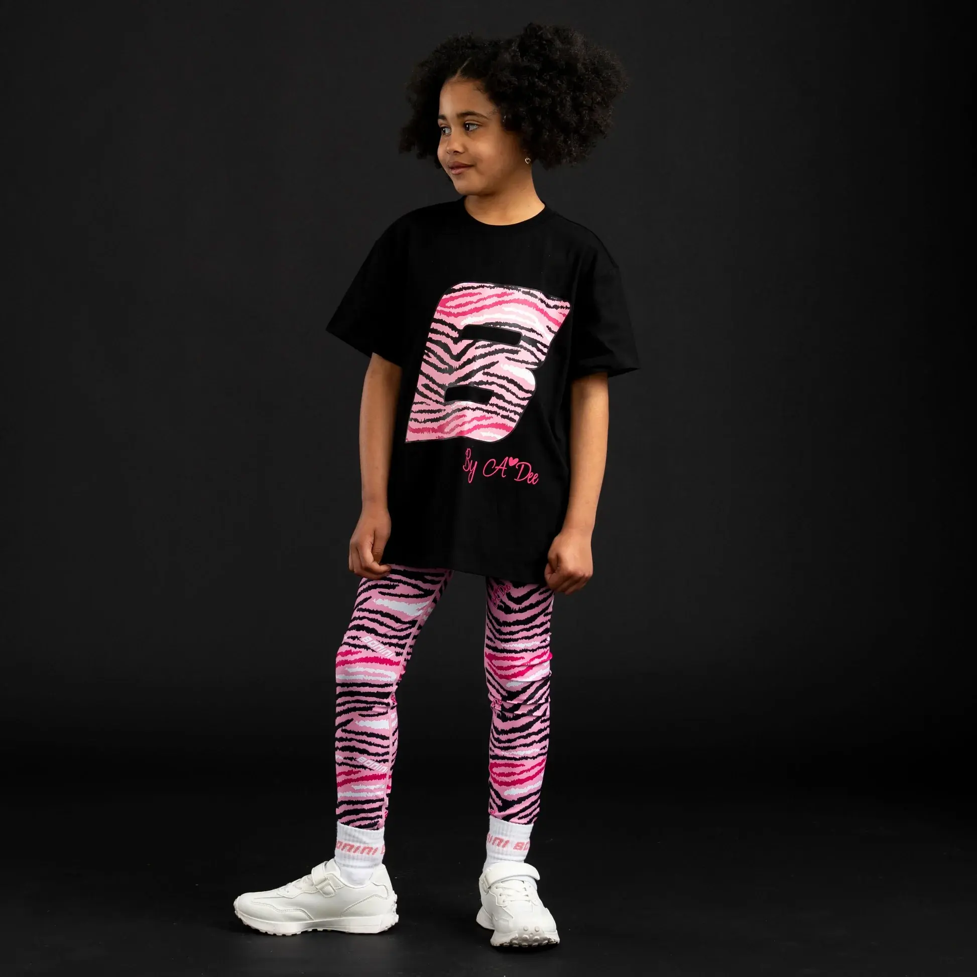 Bonini Black Tee and Leggings Set