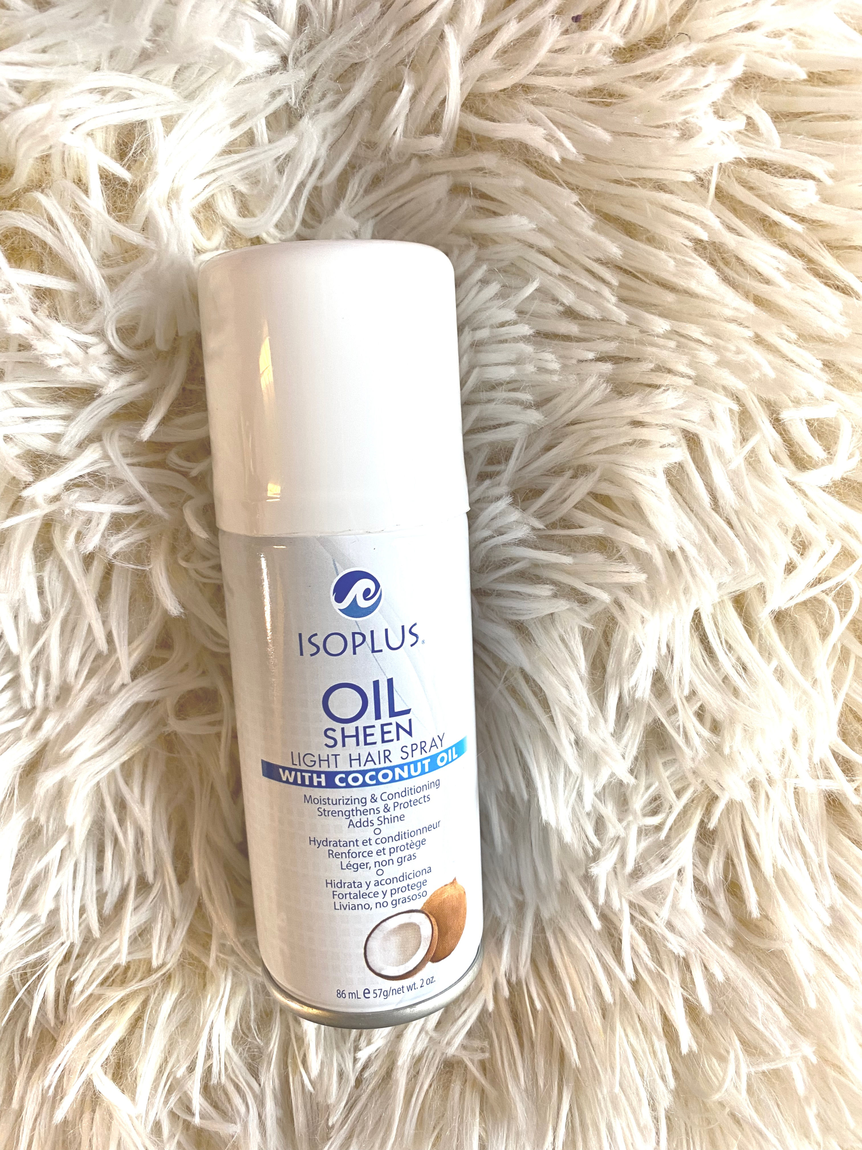 Isoplus Oil Sheen Light Hair Spray with Coconut Oil 2oz