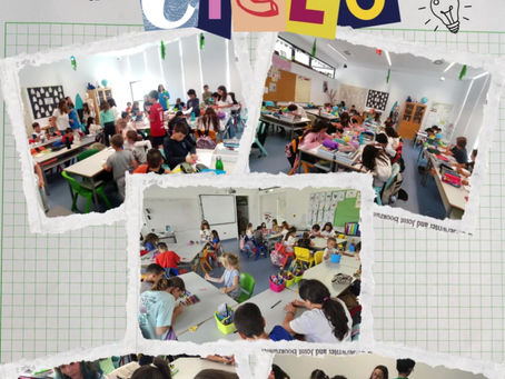 Visitas dos grupos da pré-ATG1, pré-ATG2, pré-ATG3, pré-ATG4 e Centro Paroquial, às turmas de 4º ano do CEAB.