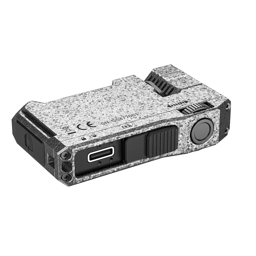 Thumbnail: WUBEN G5 400 lumen comp. oplaadb. EDC-zaklamp voor aan de sleutelbos ICE CRACKS
