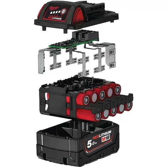 Thumbnail: MILWAUKEE M18 B5 Li-ion accu 18V 5,0Ah