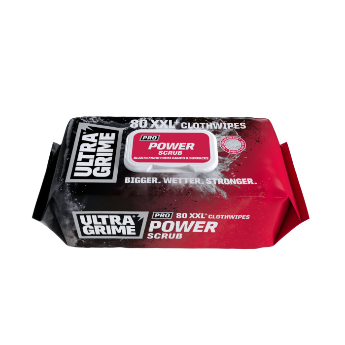 UltraGrime POWER SCRUB reinigingsdoekjes / wipes - 80 stuks