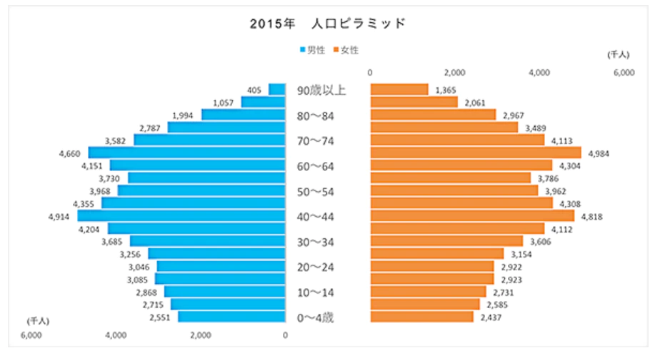 2015年 人口ピラミッド