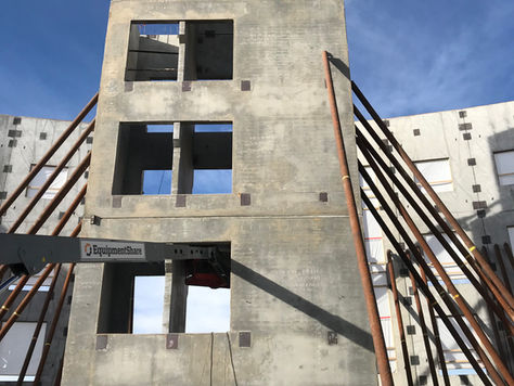 Elevator Shaft Tilt-Up Precast Panel Repair with Carbon Fiber
