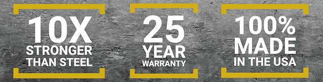 Carbon fiber reinforcement for bowed walls. 10X stronger than steel. 25 Year warranty. 100% made in the USA