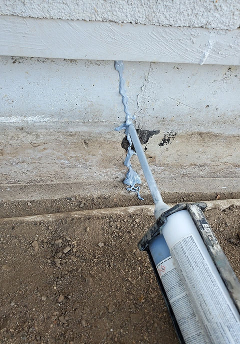 Repairing foundation stem wall and filling voids with SRS-2100