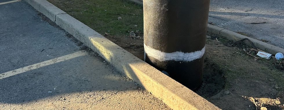 FRP wrapped light pole foundation