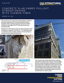Concrete Slab Embed Pullout Strengthening With Carbon Fiber Reinforced Polymer