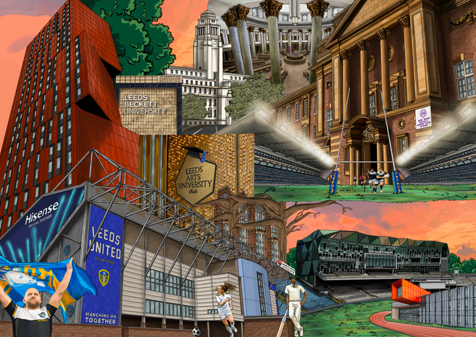 Leeds Landmarks Illustration