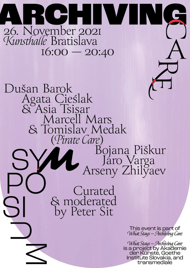 Archiving Care Symposium / Kunsthalle Bratislava