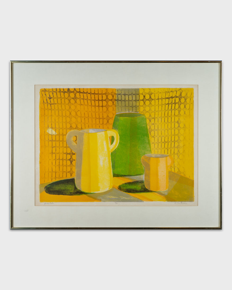 John Harold Thomas Snow (19112004) "Three Pots" Lithograph on Paper c