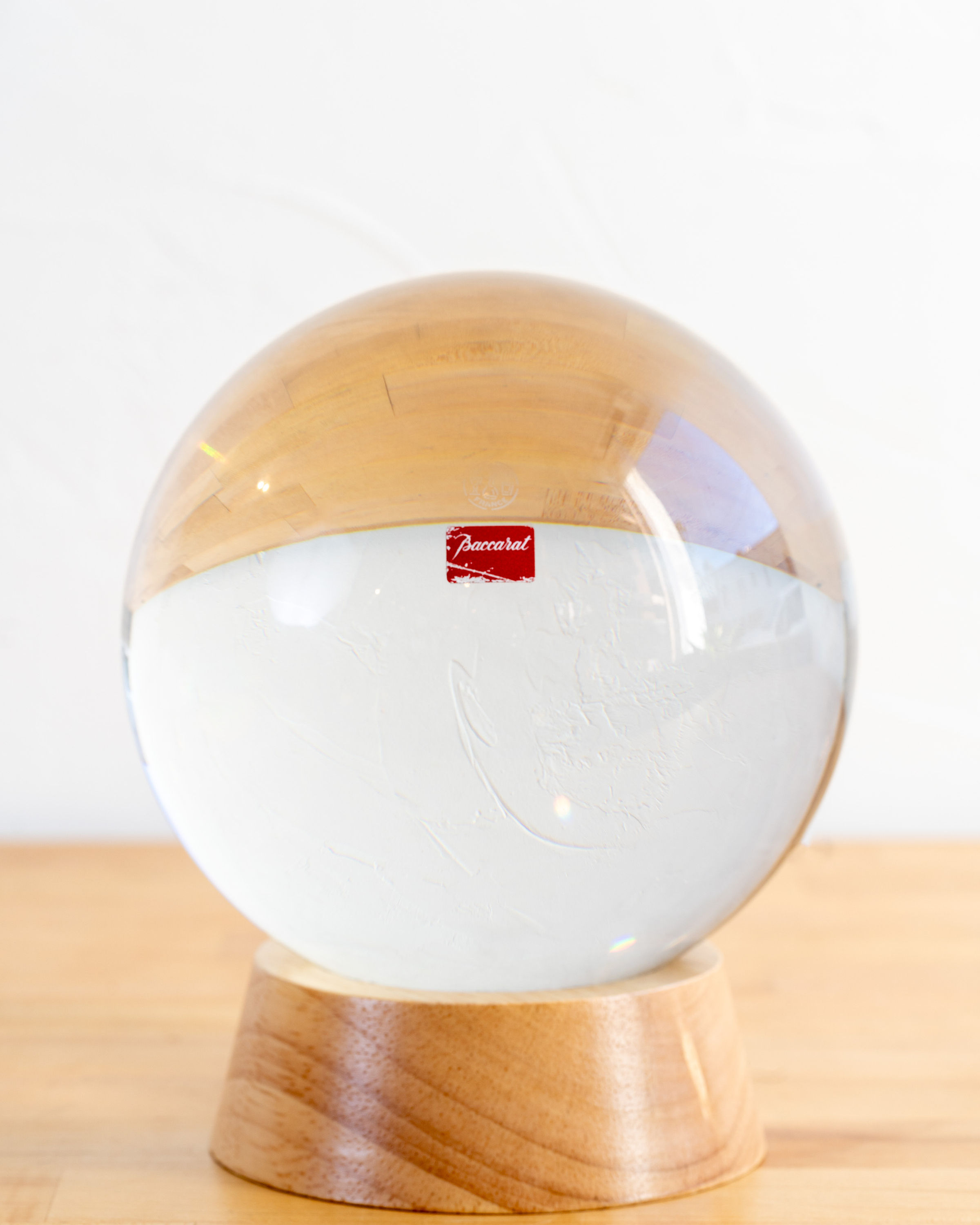 Baccarat Crystal Ball with Stand