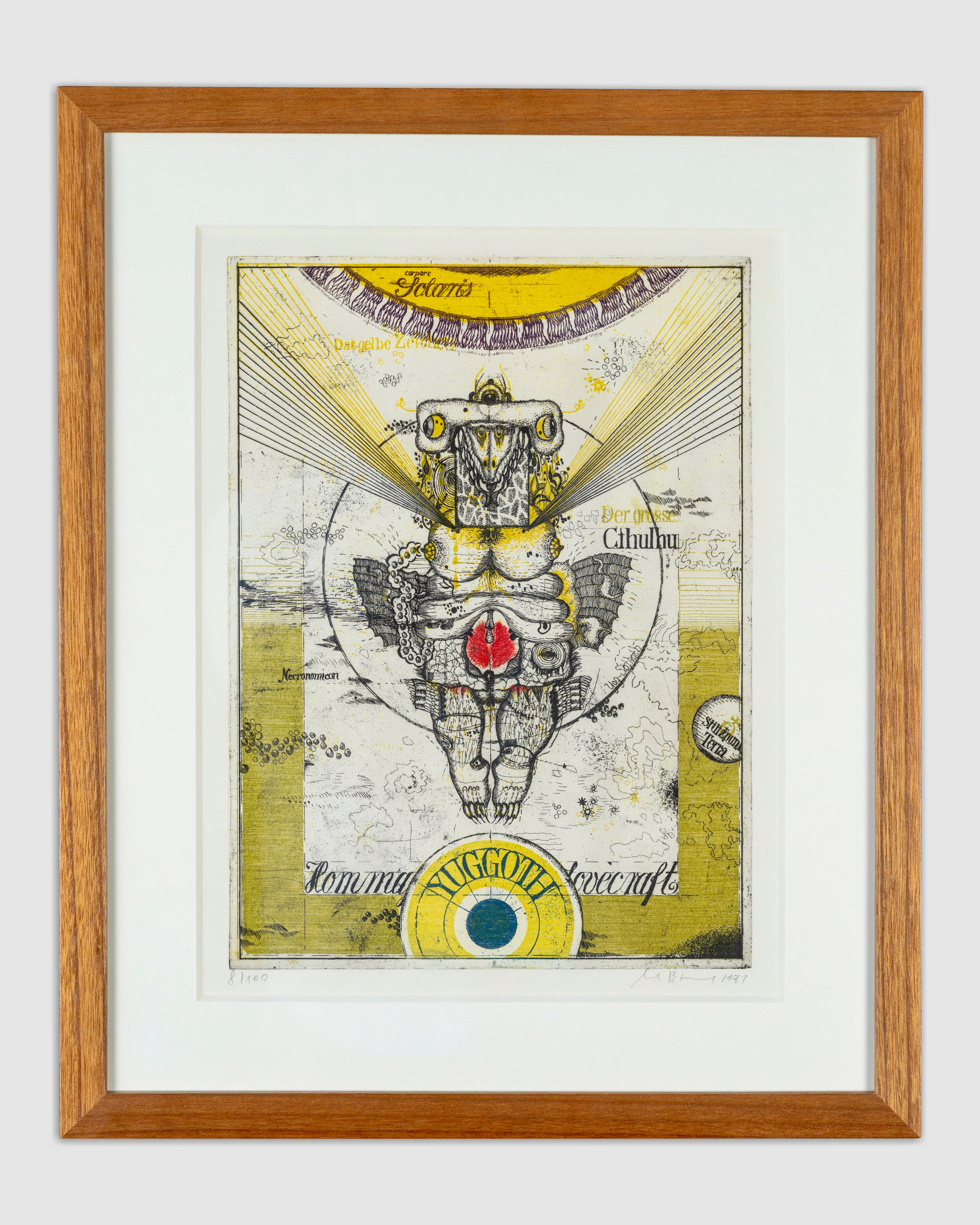 Uwe Bremer Serigraph "Hommage to Lovecraft"