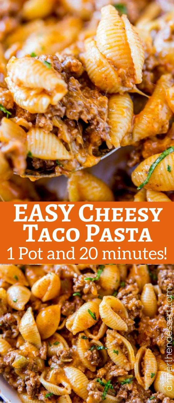 20 Minutes Easy Taco Pasta Recipe