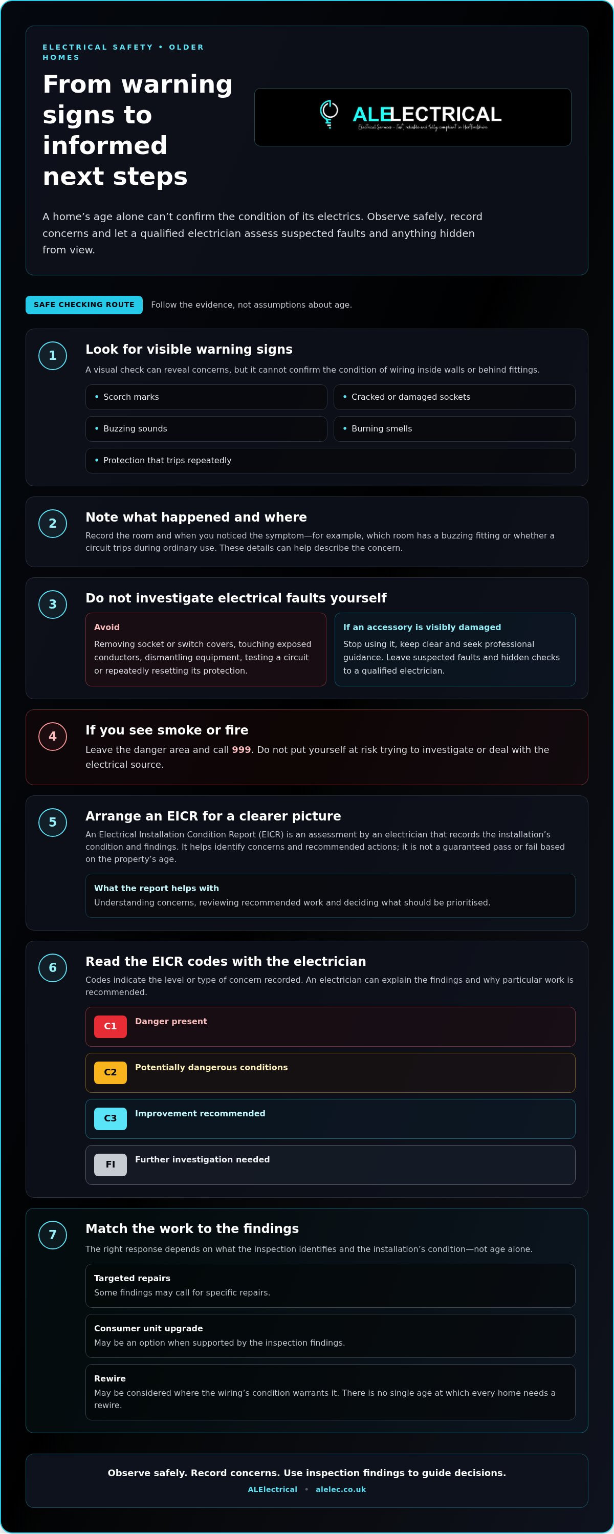 Electrical safety tips for older homes
