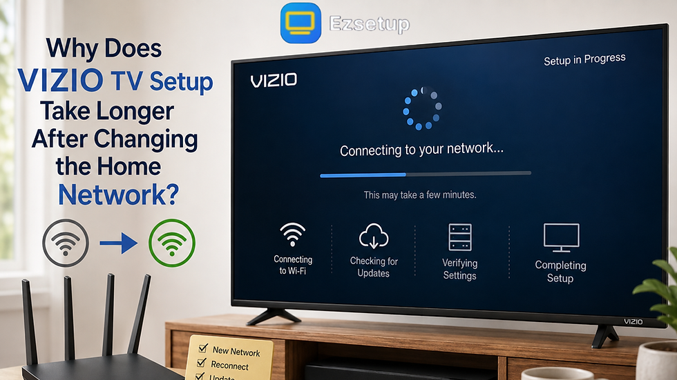 Why Does Vizio TV Setup Take Longer After Changing the Home Network?