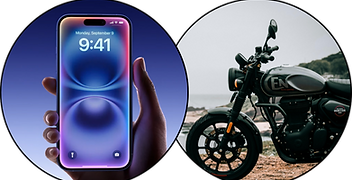 Refer and Earn iphone and Royal Enfield