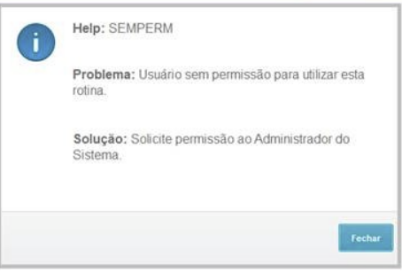 SEMPERM - Sem permissão ao clicar em alterar