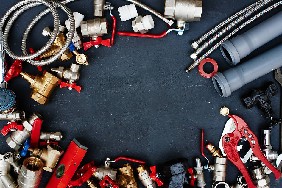 Top view of the plumbing equipment on a black background.jpg