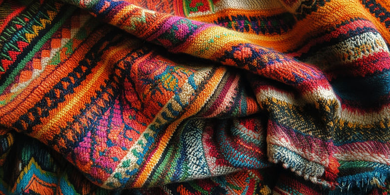 Vibrant, Hand-Woven Textile