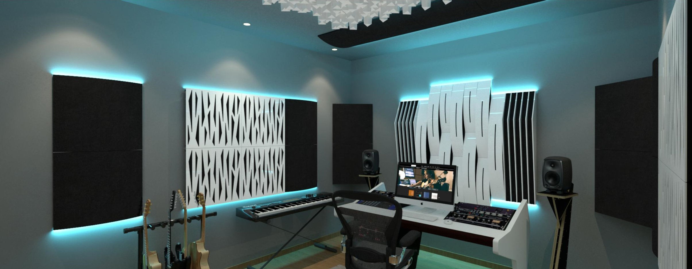 music studio, bass traps, recording studio, sound panels, production studio, home music studio, home production studio,