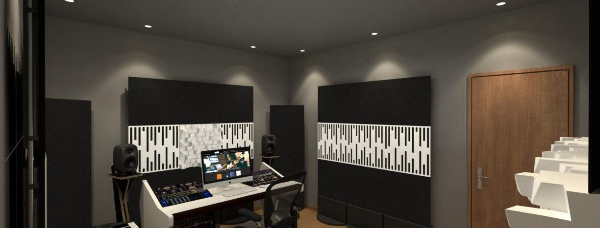 music studio, recording studio, mixing studio, mastering studio, production studio, acoustic treatment, acoustic panels,