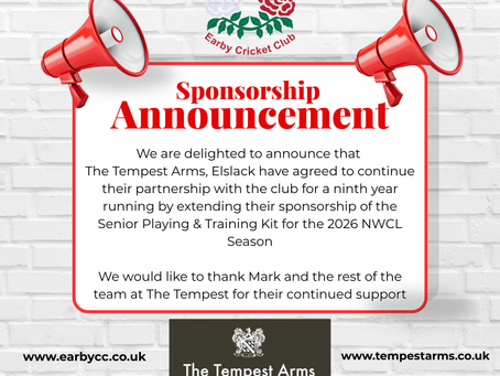 Sponsorship Announcement - The Tempest Arms