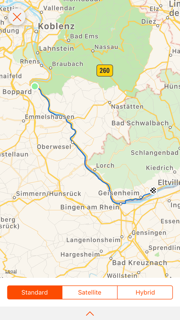 Day 6 ...... Boppard to Oestrich-Winkel.....54 km .....(total 332 km)