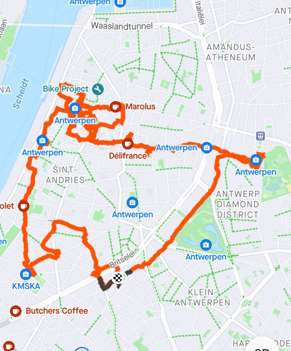 Day 5 - rest day in Antwerp - 13km 