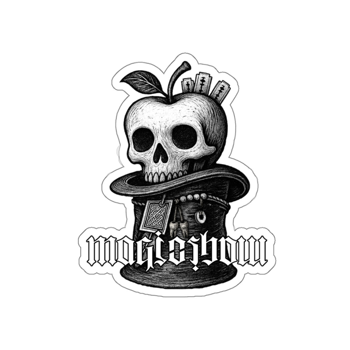 "Poison Apple" *SKETCHY* Die Cut Sticker