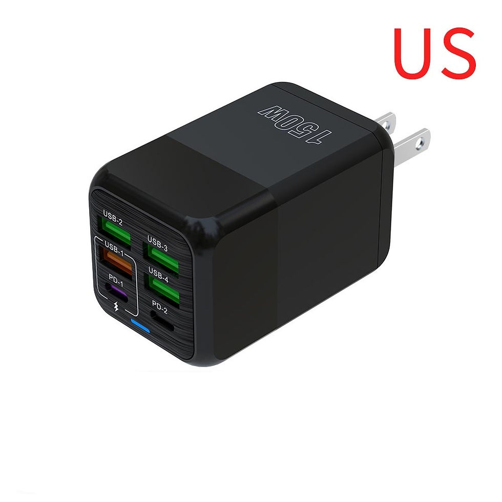 Miniatura: 150W 6 Ports USB Charger PD Fast Charging Charger Wall Adapter EU/US/UK Plug Cha