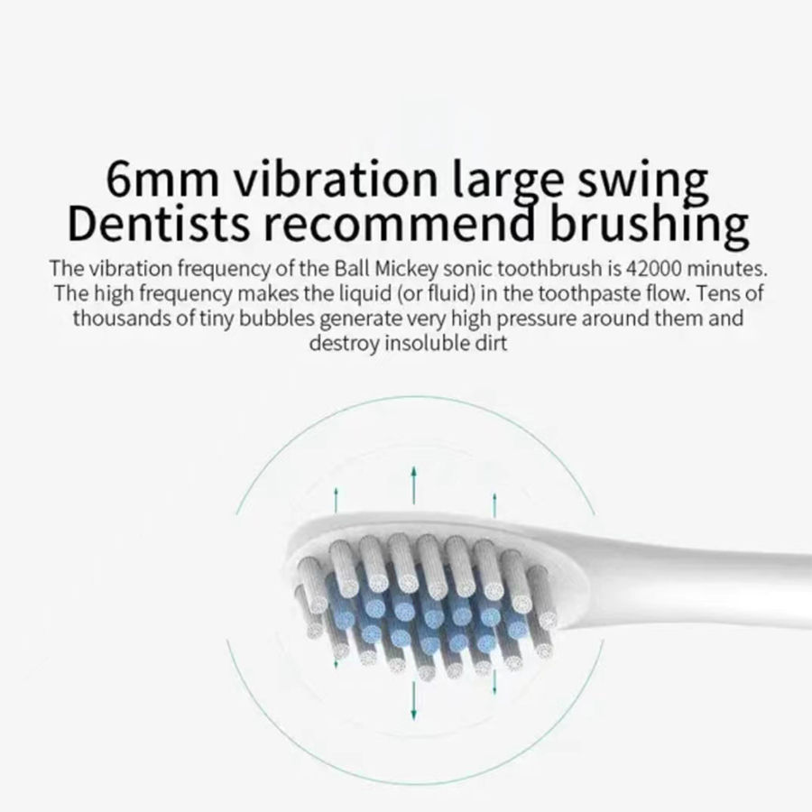 Miniatura: Electric Ultrasonic Toothbrush Six Speed Mode Home Soft Hair USB Charging Waterp