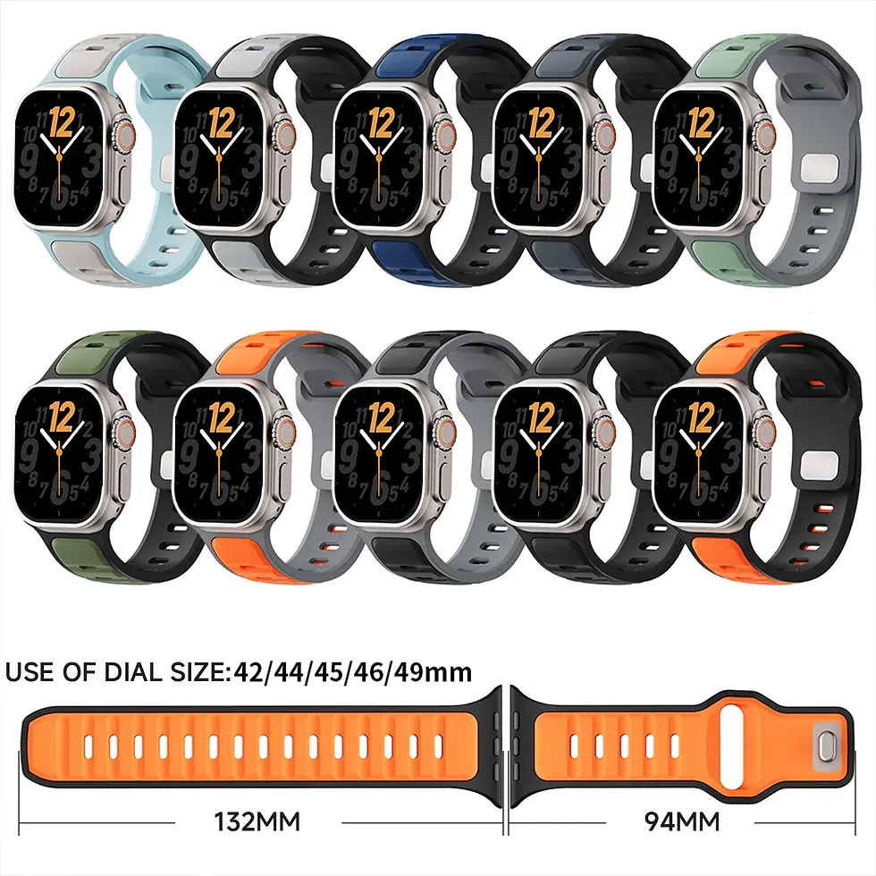 Miniatura: For Iwatch Series 11 10 9 8 7 6 5 4 SE3 Ultra 1 2 Silicone Strap Sports Band for