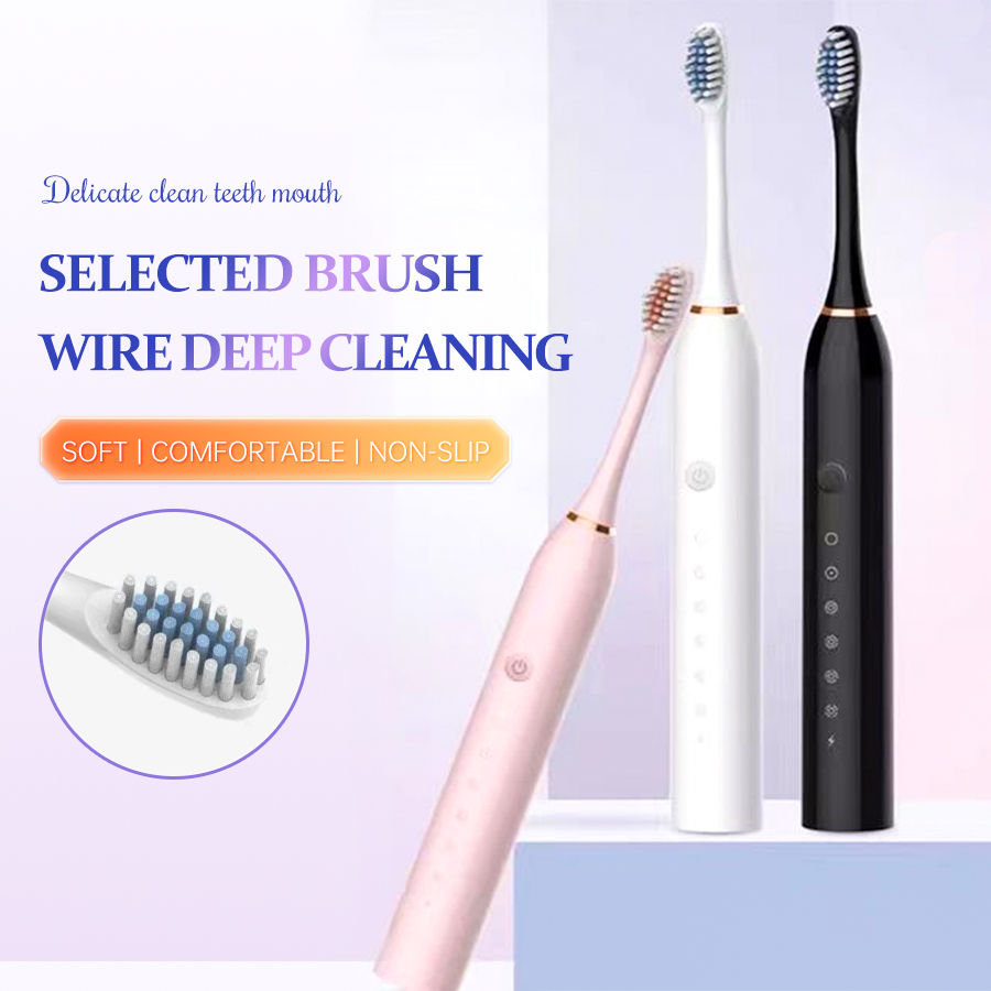 Miniatura: Electric Ultrasonic Toothbrush Six Speed Mode Home Soft Hair USB Charging Waterp