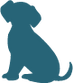 Logo - Sitting puppy wagging its tail 
