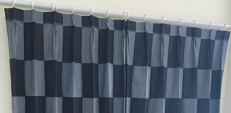 ヒッコリー&デニムパッチワーク