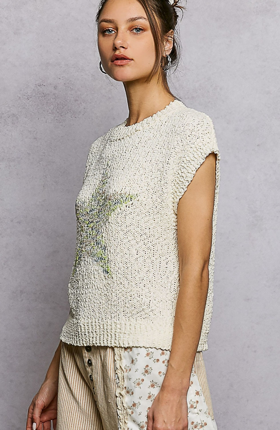Thumbnail: Starlit Wanderer Textured Knit Sleeveless Top (Various Colors)