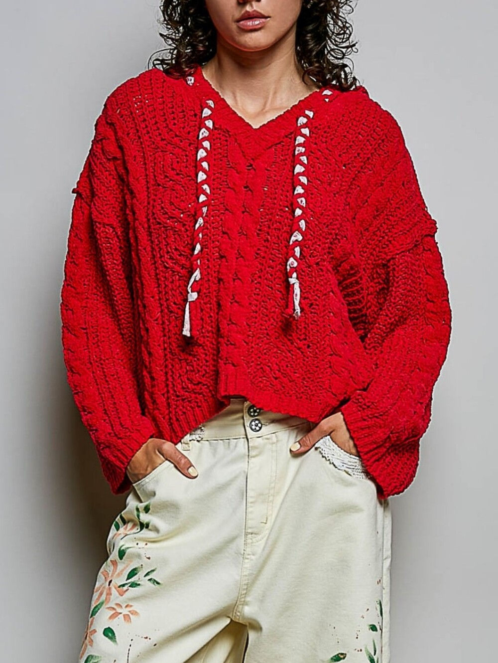 Crimson Wanderer Hooded Sweater