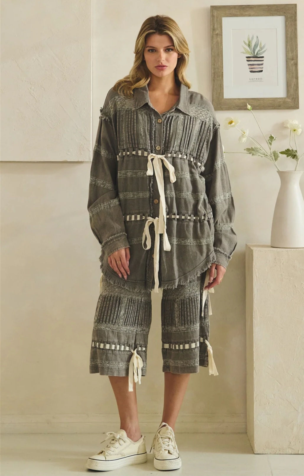 Charcoal Artisan Patchwork Boho Set