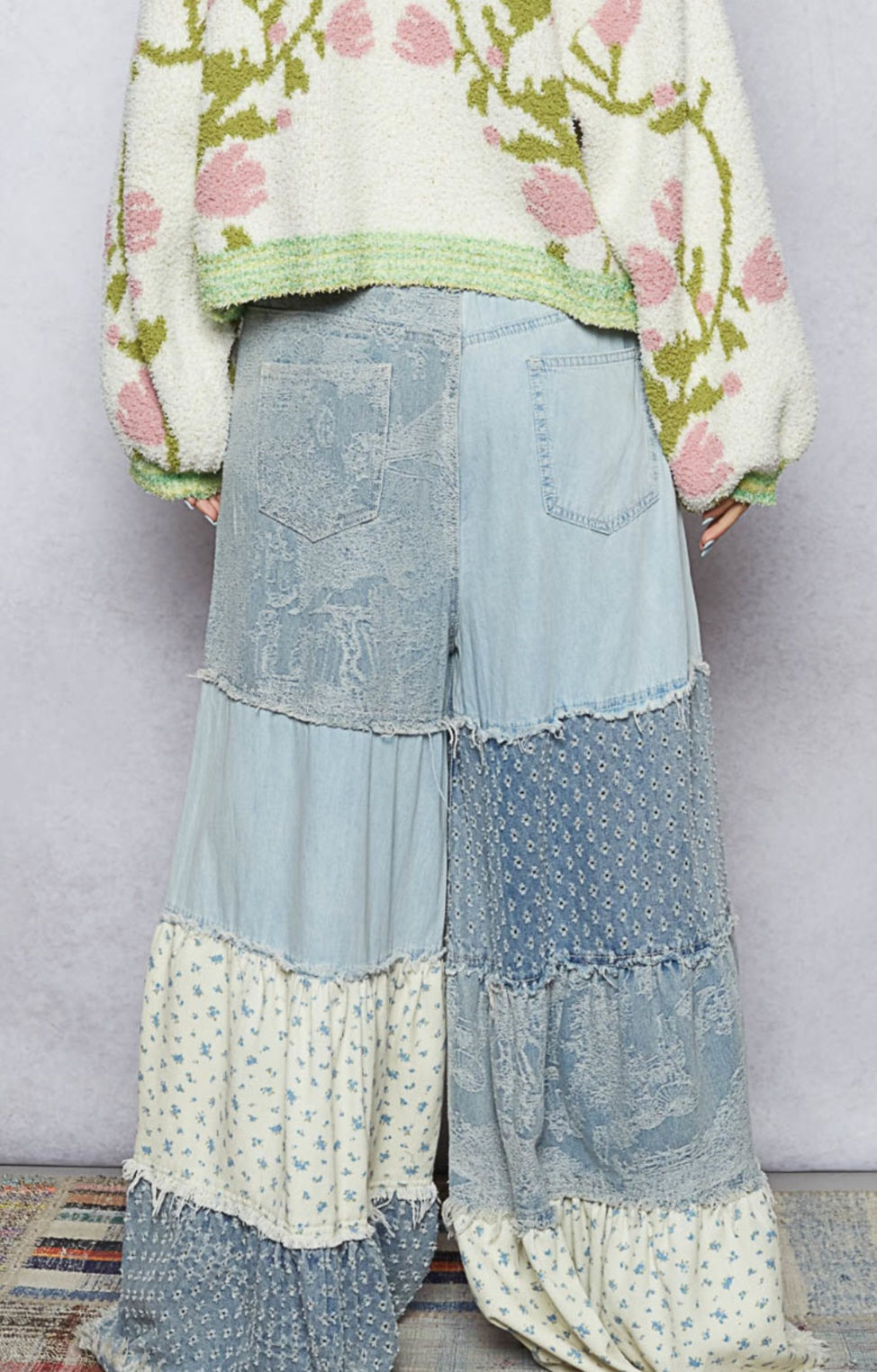 Thumbnail: Love is Blue Patchwork Pants 