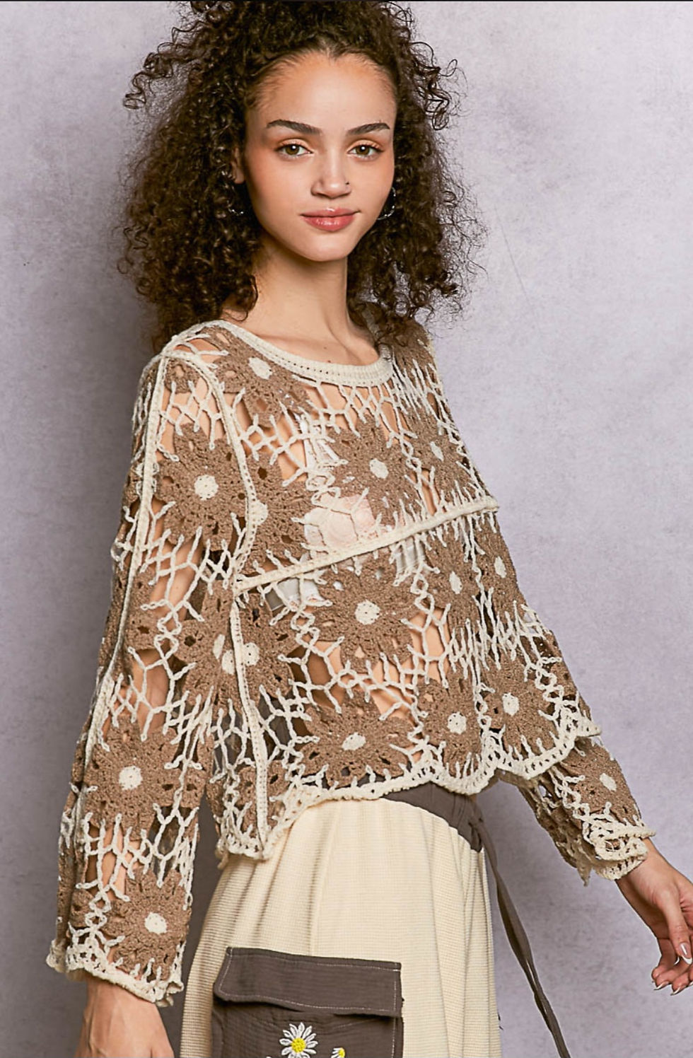 Thumbnail: Boheme Crochet Daisy Lace Top (Various Colors)
