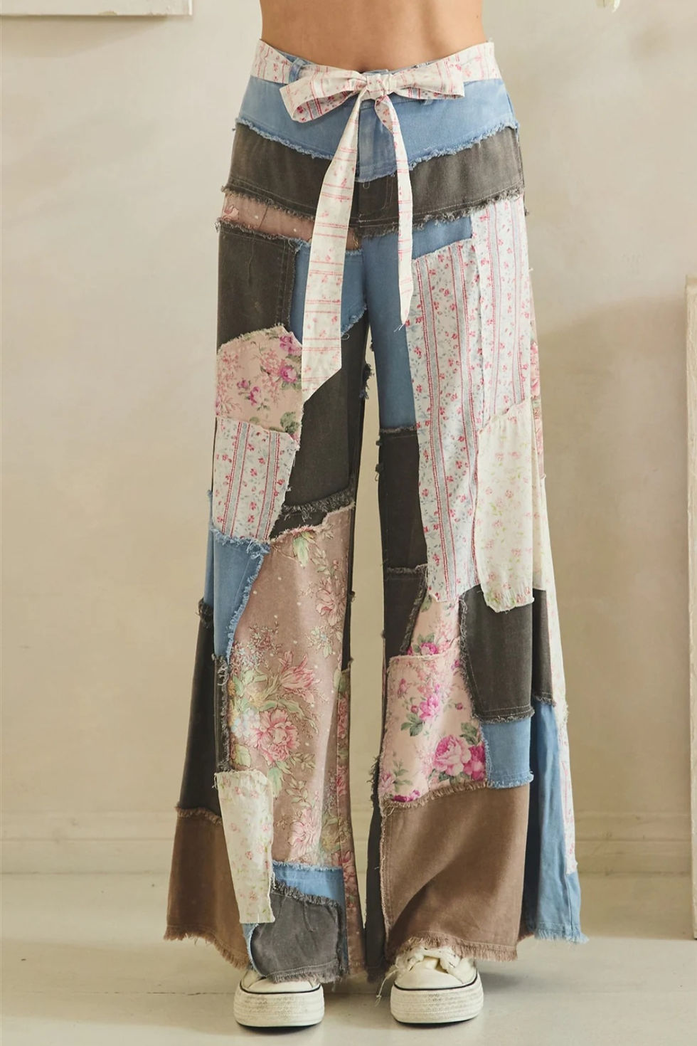 Thumbnail: Boho Mosaic Patchwork Palazzo Pants