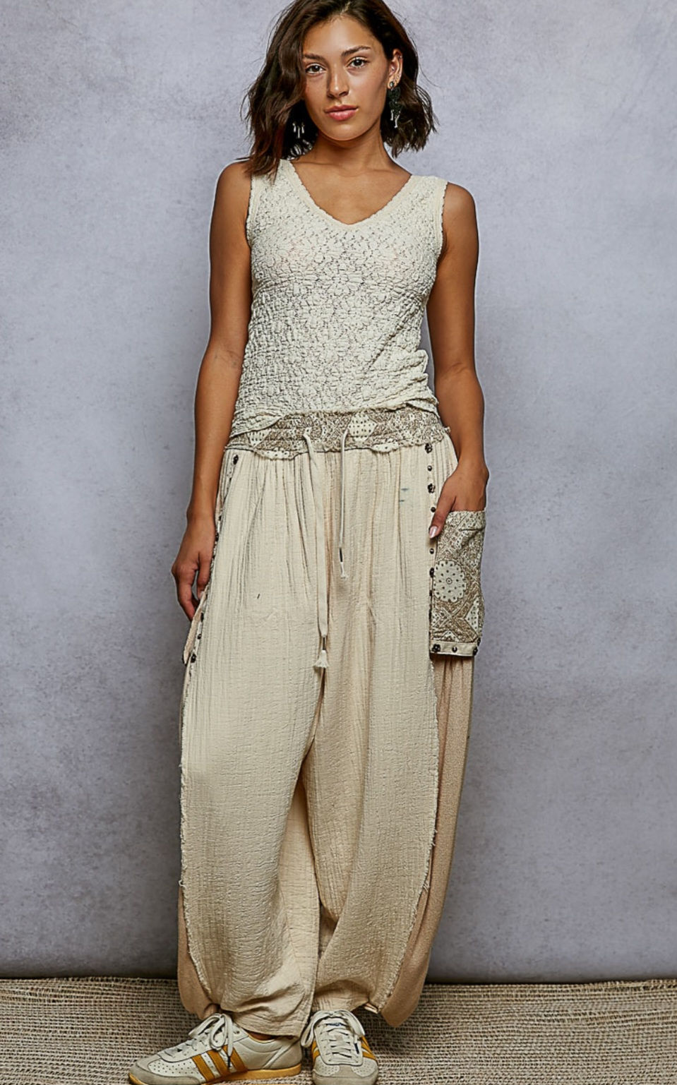 Thumbnail: Soft Sand Boho Textured Tank