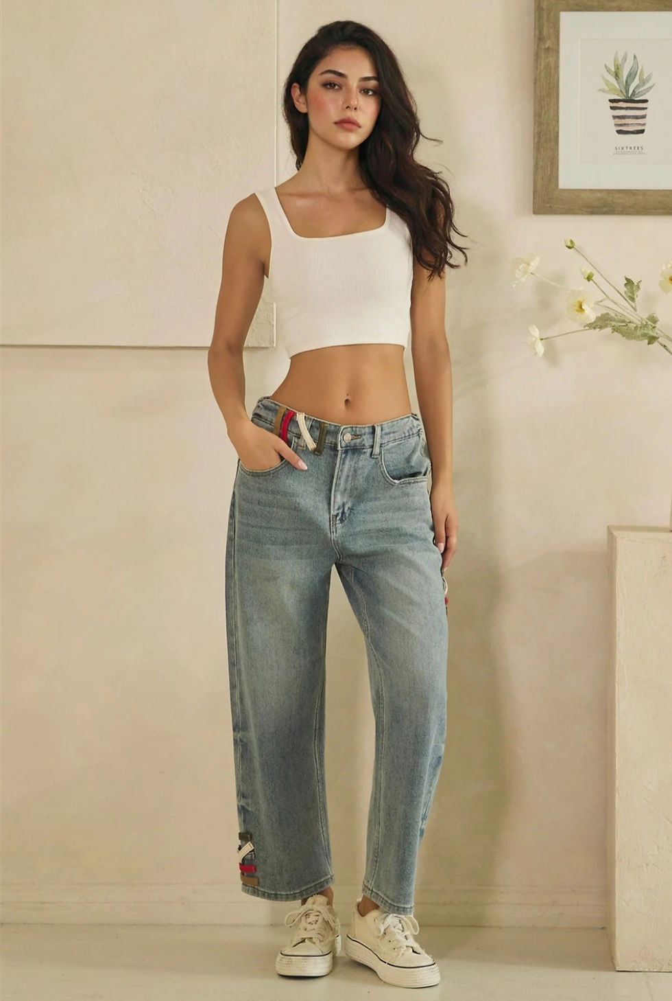 Thumbnail: Heritage Ribbon Barrel Jeans