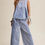 Thumbnail: Sky Drift Denim Tank & Wide-Leg Pant Set 