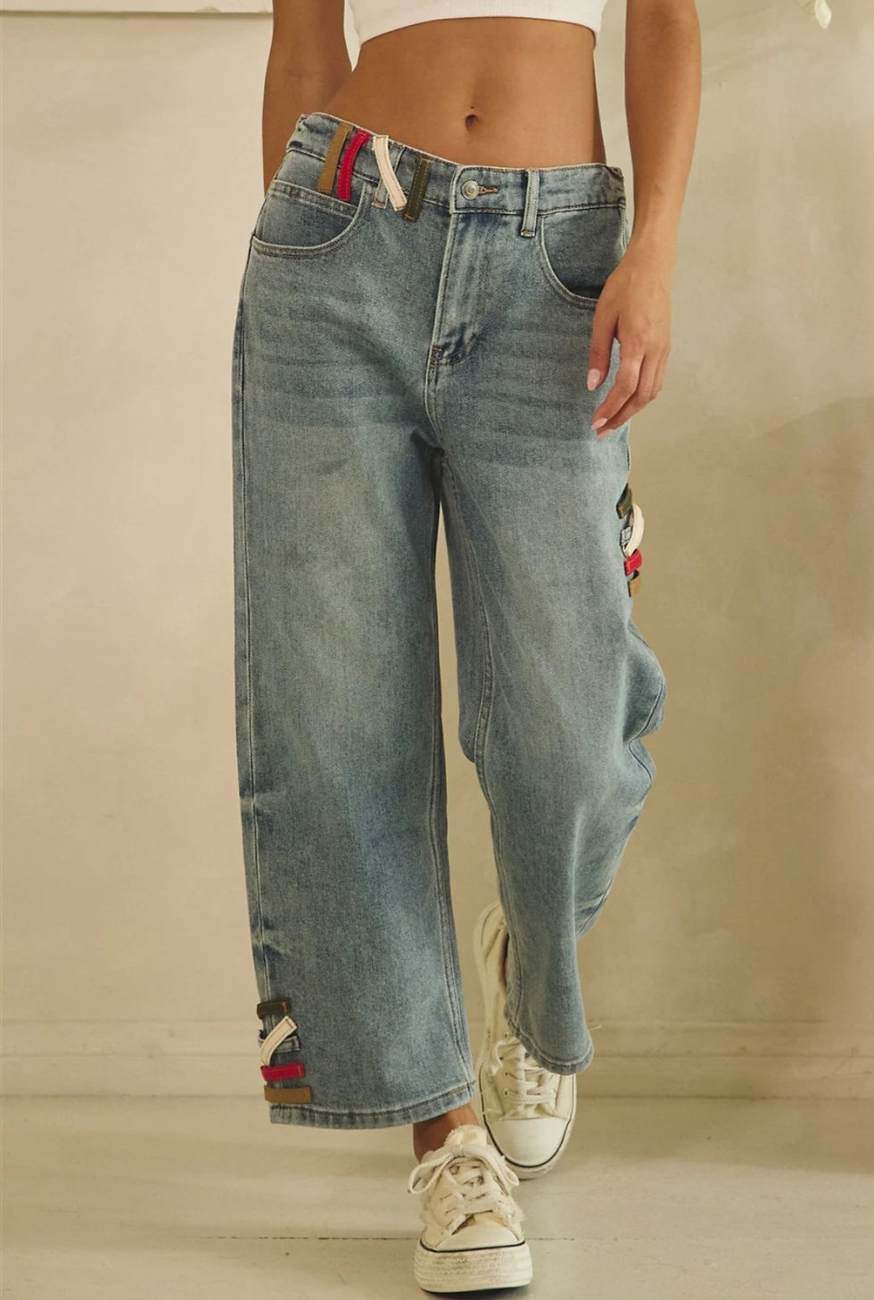Thumbnail: Heritage Ribbon Barrel Jeans