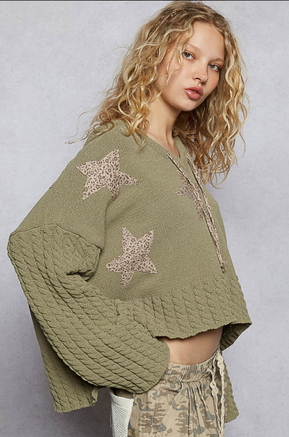 Thumbnail: Star Patch Detailed Chenille Sweater 